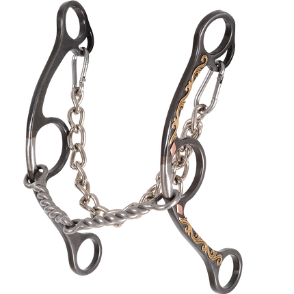 Cervi Diamond Long Shank Floral Twisted Wire Snaffle