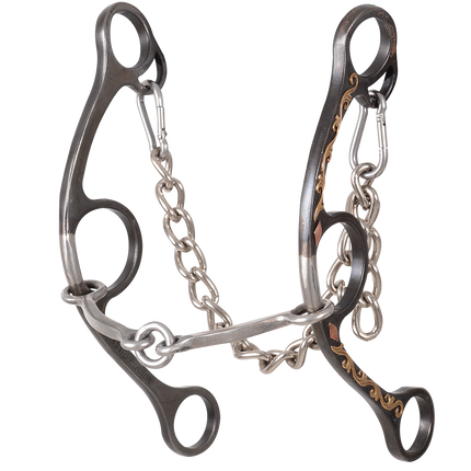 Cervi Diamond Long Shank Floral O Ring Square Snaffle