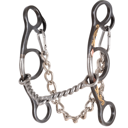 Cervi Diamond Short Shank Floral Twisted Wire Snaffle