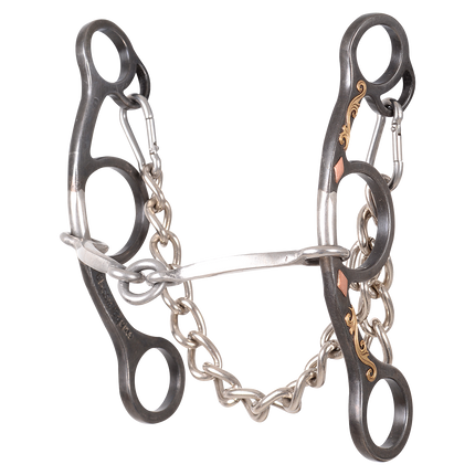 *Cervi Diamond Short Shank Floral O Ring Square Snaffle