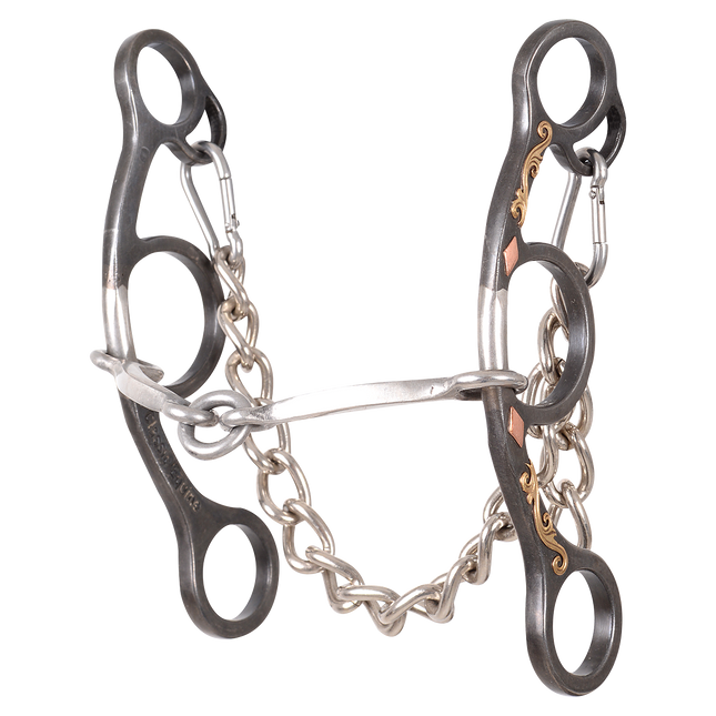 Cervi Diamond Short Shank Floral O Ring Square Snaffle