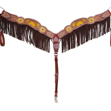 Rater T Beaded Sunflower Fringe Breastcollar