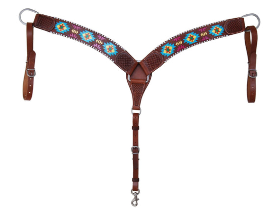*Rafter T Painted Aztec Breastcollar 3"