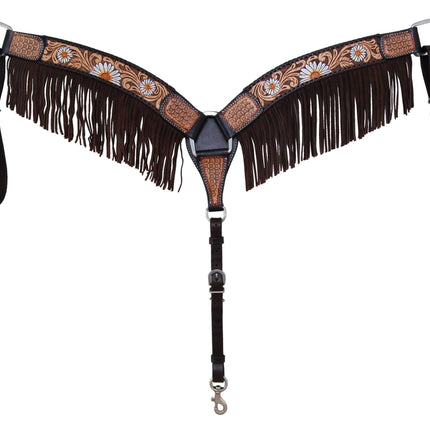 Rafter T Daisy Collection Fringe Breastcollar