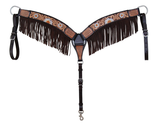 Rafter T Daisy Collection Fringe Breastcollar