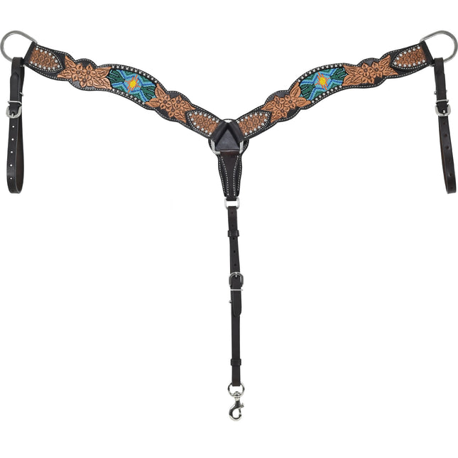 Rafter T Beaded Cactus Breastcollar