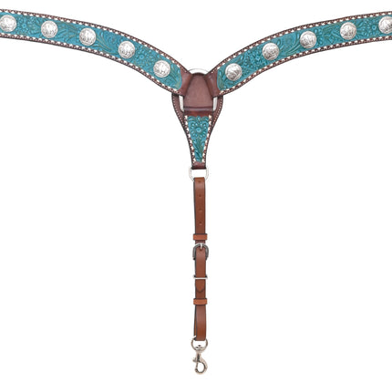 Rafter T Turquoise Breastcollar w/ Turquoise Wash