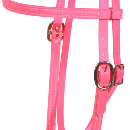 Headstall Browband Beta w/ Snaps Pink