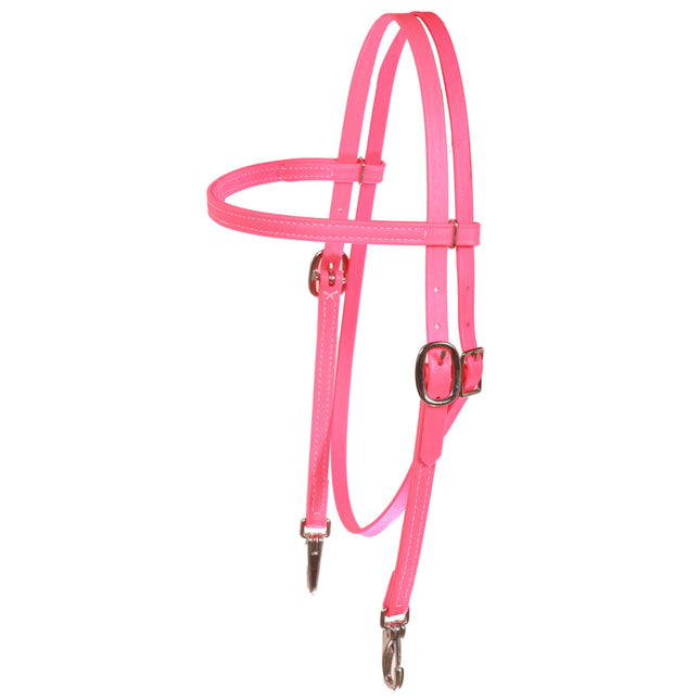 Headstall Browband Beta w/ Snaps Pink