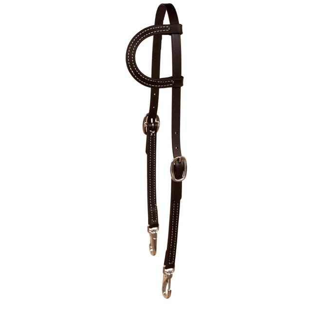 Headstall Single Ear Beta w/ Snaps Black