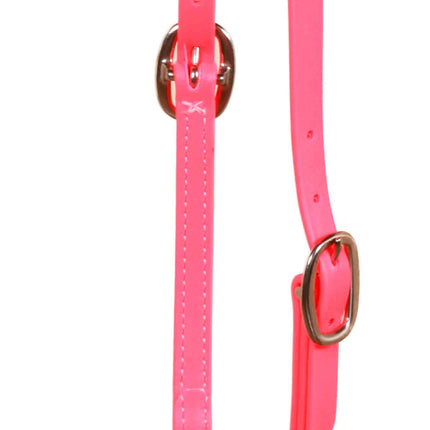 Headstall Single Ear Beta w/ Snaps Pink