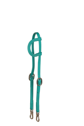 Headstall Single Ear Beta Turq w/ Snaps