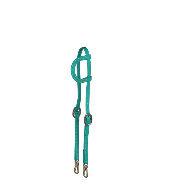 Headstall Single Ear Beta Turq w/ Snaps