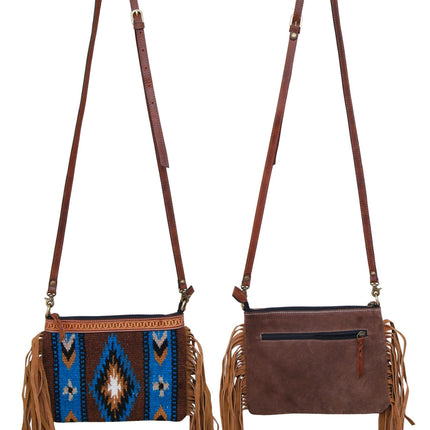 Rafter T Crossbody Blue/Tan