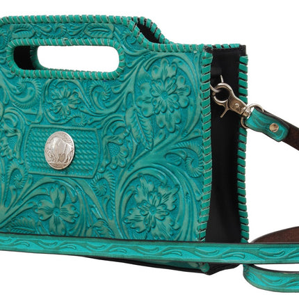 Rafter T Chic Clutch Turquoise Tooled