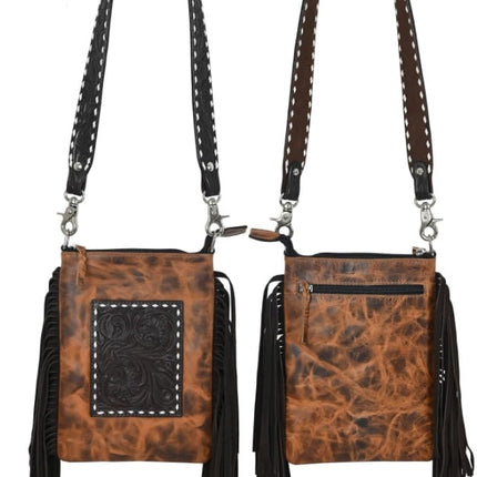 Rafter T Crossbody Rawhide Buckstitch & Fringe