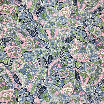 Wild Rags Frontier Calico Blue Paisley