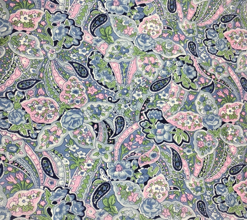 Wild Rags Frontier Calico Blue Paisley