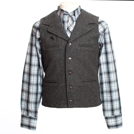 Buckaroo Wool Vest Charcoal