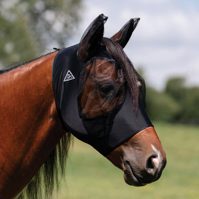 PC Comfort Fit Lycra Fly Mask Black