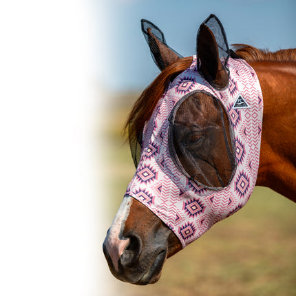 PC Comfort Fit Lycra Fly Mask Horse Clay