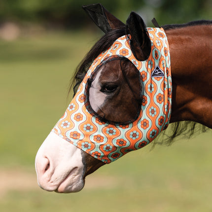 PC Comfort Fit Lycra Fly Mask Flowers