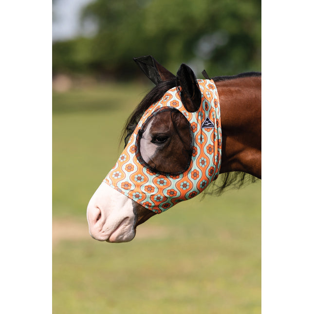 PC Comfort Fit Lycra Fly Mask Flowers