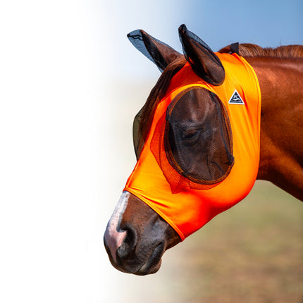 PC Comfort Fit Lycra Fly Mask Orange Horse