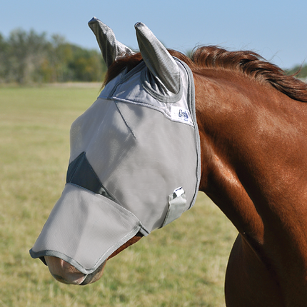 Crusader Fly Mask w/ Long Nose and Ears Draft