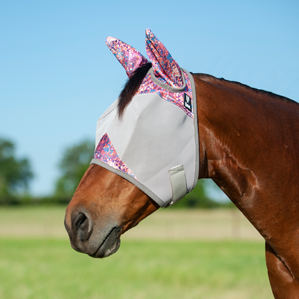 Crusader Designer Fly Mask w/ Ears Splash Arabian