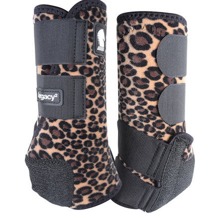 Classic Equine Legacy 2 Front Boot Cheetah