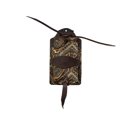 Leather Cell Phone Case Copper Aztec