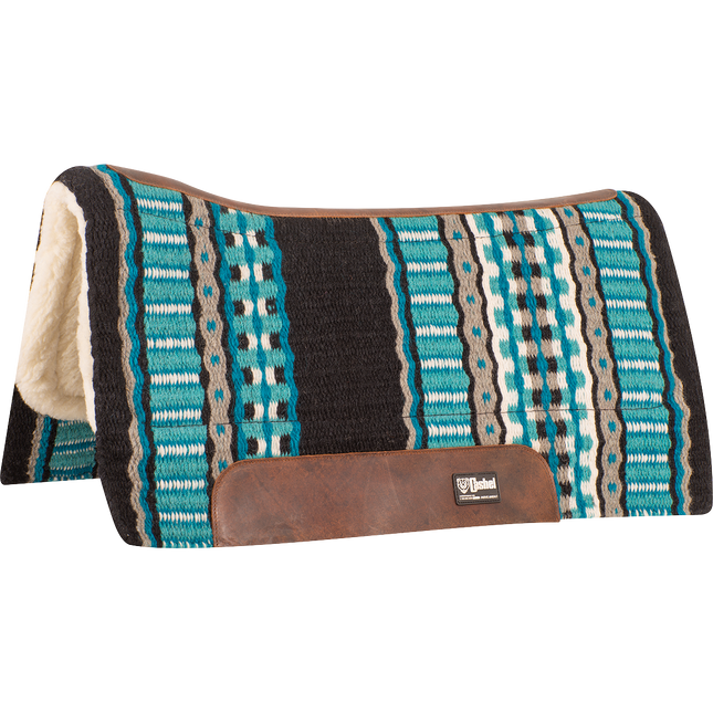 Cashel Blanket Top Performance Pad 32x34  Black/Turquoise