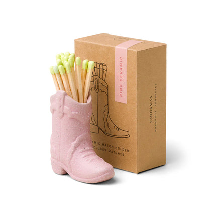 Paddywax Cowboy Boot Match Holder - Pink