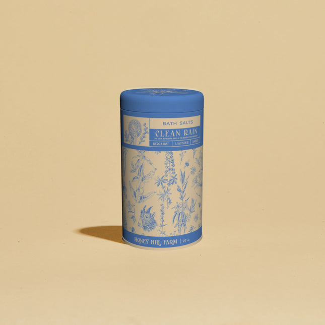 Honey Hill Farm Bath Salts 27oz - Clean Rain