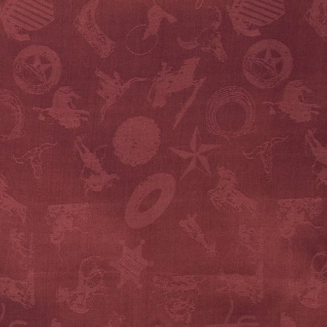 Mini Wild Rag Cowboy Logo Cranberry