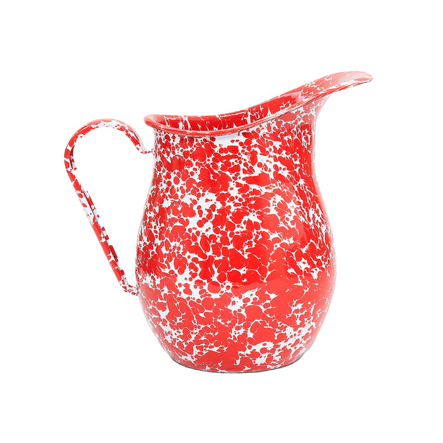 Splatter Large Pitcher Red