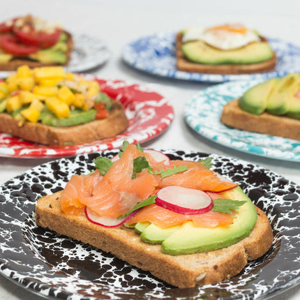 Splatter Salad Plate Red