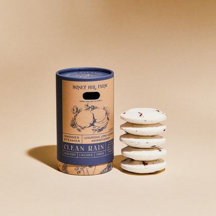 Honey Hill Farm Shower Steamer 6 pack - Clean Rain