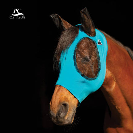 PC Comfort Fit Lycra Fly Mask Pacific Blue Horse