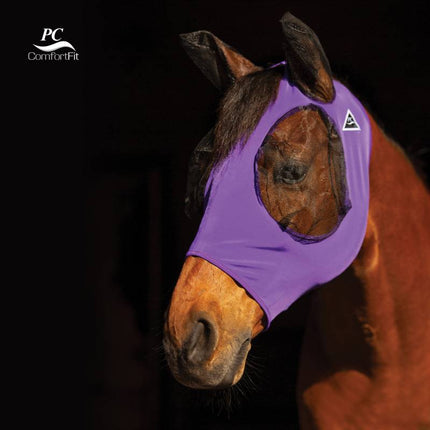 PC Comfort Fit Lycra Fly Mask Purple Horse