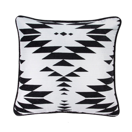 Amelia Black & White Aztec Jacquard Euro Sham