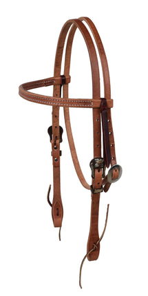 Berlin Browband Headstall w/ Brown Iron Buckle