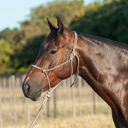 Classic Solid Rope Halter w/ Lead Charcoal