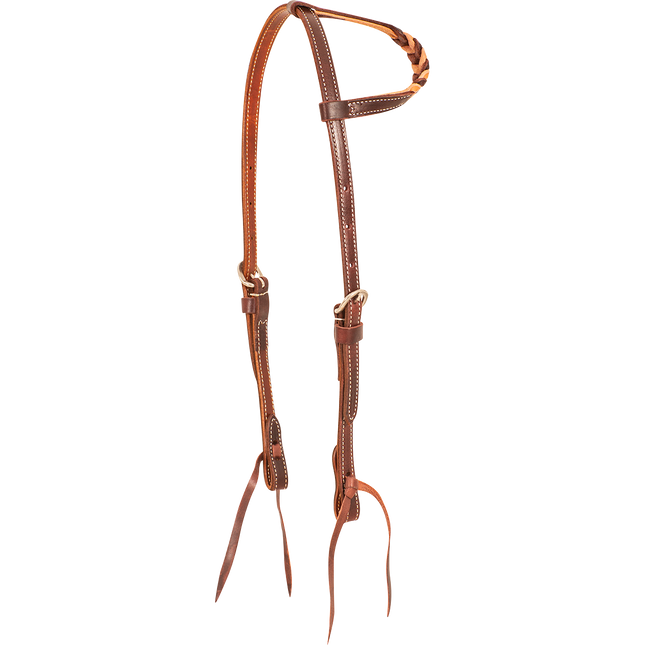 Martin Slip Ear Headstall with Blood Knots Natural