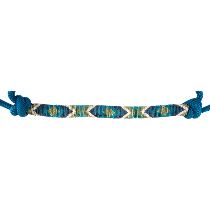 Cashel Beaded Rope Halter w/ Lead Blue