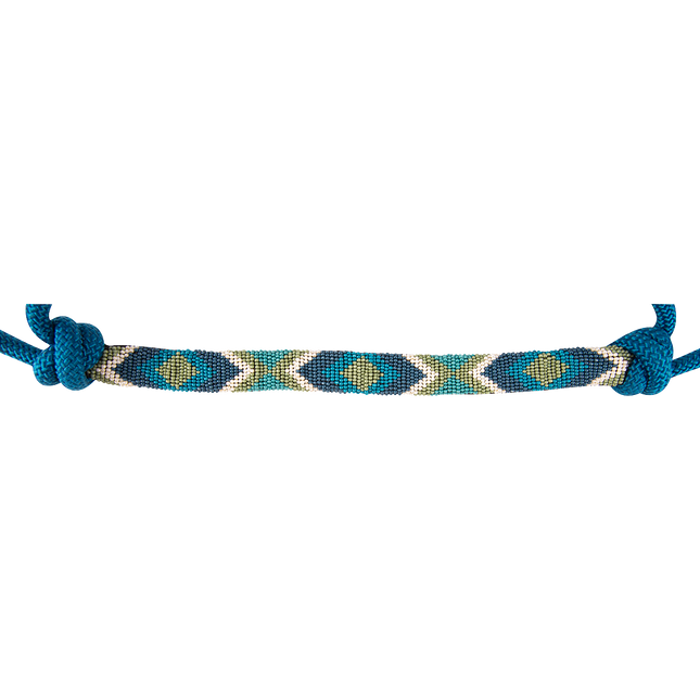Cashel Beaded Rope Halter w/ Lead Blue