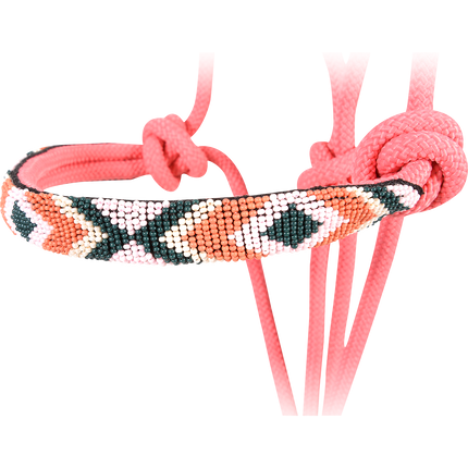 Cashel Beaded Rope Halter w/ Lead Pink