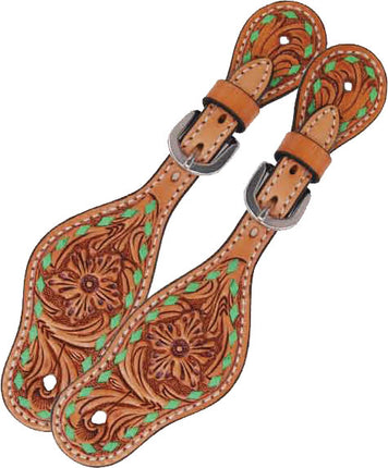 Rafter T Spur Straps Kids Lime Green Buckstitch