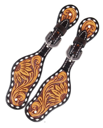 Rafter T Spur Straps Kids Floral Sunflower